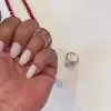 4ct Champagne Oval Cut Stone Ring