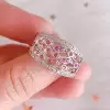 Handmade Graff Round Cut Sterling Silver Women's Band