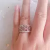 Handmade Graff Round Cut Sterling Silver Women's Band