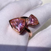 11ctw Two Stone Pink Sapphire Cocktail Ring