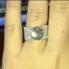 3.2ct Round Cut White Sapphire Engagement Ring