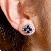 15MM Diameter Cluster Flower Stud Earrings