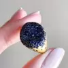 2ctw Paved Black Sapphire Cocktail Ring