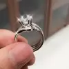 1.5ct Round Cut White Sapphire 3pcs Bridal Set