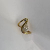 4.2ct Pear Cut Asymmetric Modern Engagement Ring