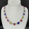 114ctw Multi-color Sapphire Statement Necklace