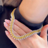 84ctw Radiant Cut Yellow Sapphire Statement Necklace 