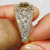 2ct Radiant Cut Yellow Sapphire Pave Engagement Ring