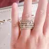 Handmade Five Line 925 Sterling Silver Women's Band