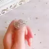 Handmade Five Line 925 Sterling Silver Women's Band