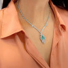 9.2ct Pear Cut Paraíba Tourmaline Necklace