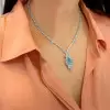 9.2ct Pear Cut Paraíba Tourmaline Necklace