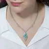 9.2ct Pear Cut Paraíba Tourmaline Necklace