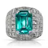 10ct Invisible Setting Emerald Engagement Ring