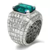 10ct Invisible Setting Emerald Engagement Ring