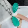 14ct Pear Cut Green Paraiba Tourmaline Cocktail Ring