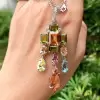 23ctw Multicolor Sapphire Statement Necklace