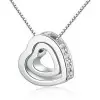 Double Heart Alloy Necklace