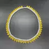 140ctw Pear Cut Yellow Sapphire Choker Necklace