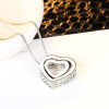 Double Heart Alloy Necklace