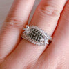 Handmade Midnight Black 925 Sterling Silver Women's Band