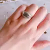 Handmade Midnight Black 925 Sterling Silver Women's Band