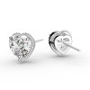 2ct Heart Cut White Sapphire Stud Earrings