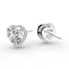2ct Heart Cut White Sapphire Stud Earrings
