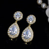 Handmade 5.8 Ct Teardrop 925 Silver Earrings