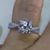 1.5ct Round Cut White Sapphire Twist Engagement Ring