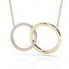 Handmade 3 Colors Circle with Gemstones Pendant Necklace