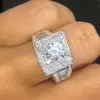 1ct Round Cut White Sapphire Criss Cross Engagement Ring