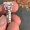Handmade Amazing Design Cushion Cut Engagement Ring