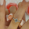 1.5ct Princess Cut White Sapphire Engagement Ring