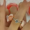 1.5ct Princess Cut White Sapphire Engagement Ring