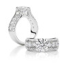 Handmade 2.0 Ct Round Cut with Sidestone Width Engagement Ring