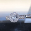 1.2ct Princess Cut Halo Engagement Ring