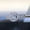 1.2ct Princess Cut Halo Engagement Ring