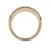 Handmade Two Tone Asscher Cut Sterling Silver Women's Band
