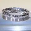 Pave Setting Round Cut Eternity Band for Men