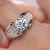 Handmade 1.5 CT Round Cut Engagement Ring
