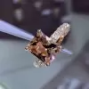 5ct Radiant Cut Champagne Sapphire Engagement Ring