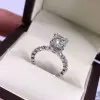 Handmade Cushion Cut Beauty Sterling Silver Engagement Ring