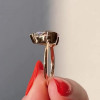 Bezel Setting Sterling Silver Engagement Ring