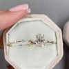 3ct Oval Cut White Sapphire 3pcs Bridal Set in Gold