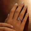 3.5ct Radiant Cut White Sapphire Engagement Ring