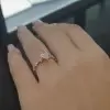 Unique Marquise Cut White Sapphire Engagement Ring