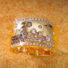4ctw Flush Set Brown and White Sapphire Starry Band Ring