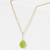 10.2ct Pear Cut Peridot Pendant Necklace