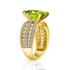 4ct Princess Cut Peridot Engagement Ring